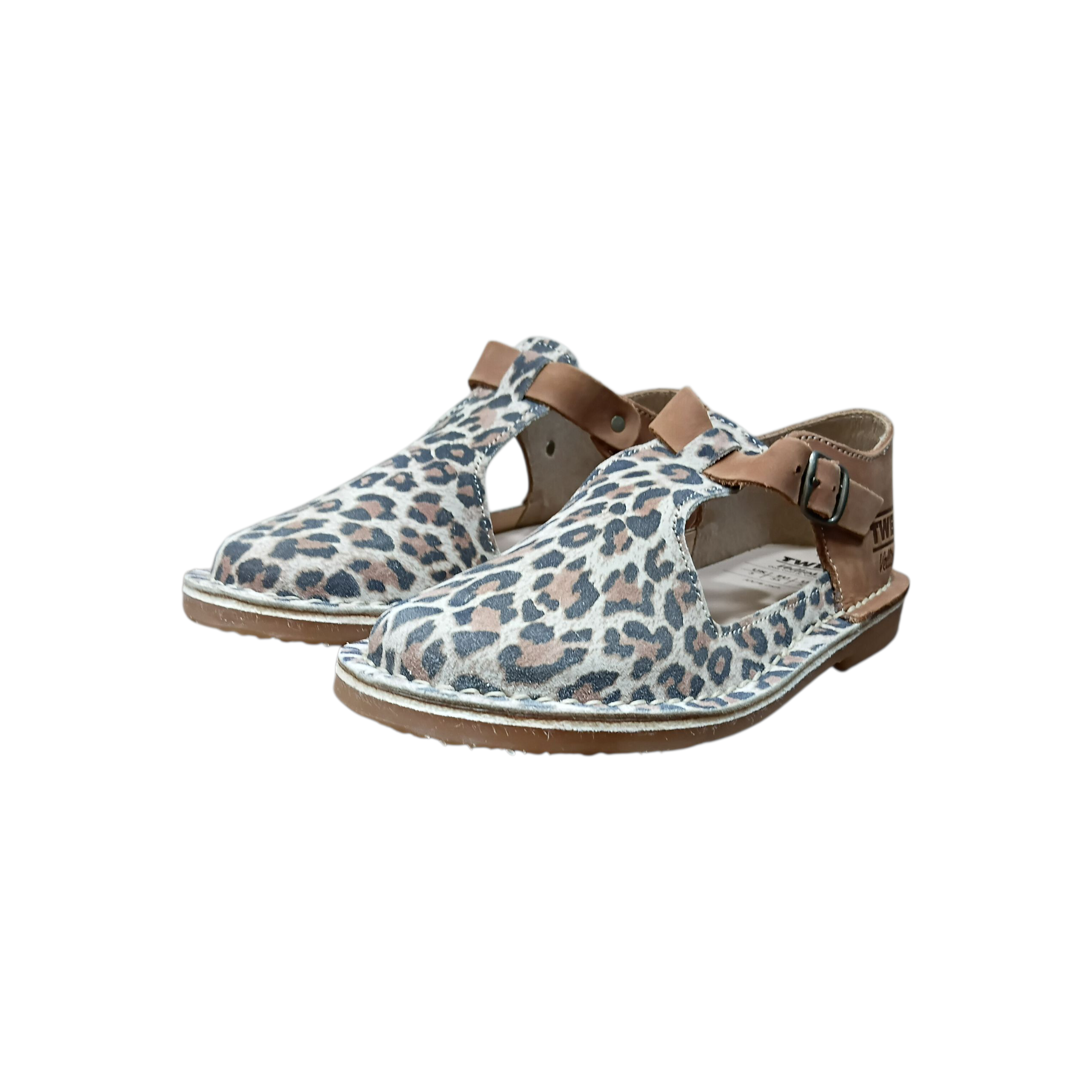 Ladies Bessie Tan Leopard Print